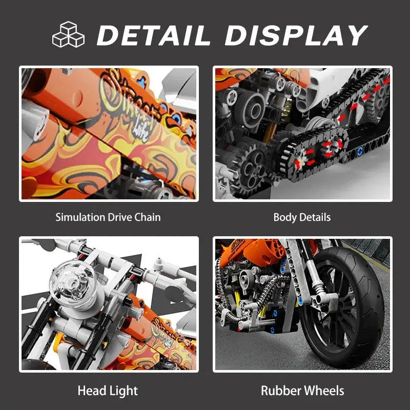  Educational Motorcycle Building Blocks Set 436 Pieces -  ToylandEU™