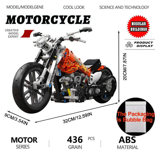  Educational Motorcycle Building Blocks Set 436 Pieces -  ToylandEU™