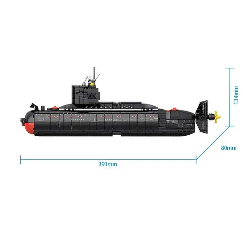 Educational Nuclear Submarine Building Blocks Kit For Kids - ToylandEU