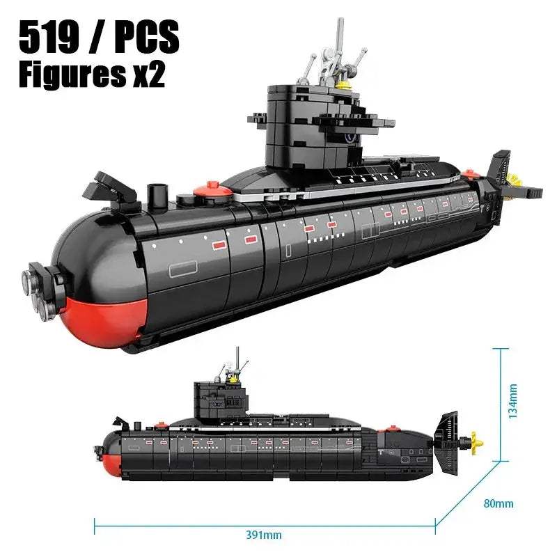 Educational Nuclear Submarine Building Blocks Kit For Kids - ToylandEU