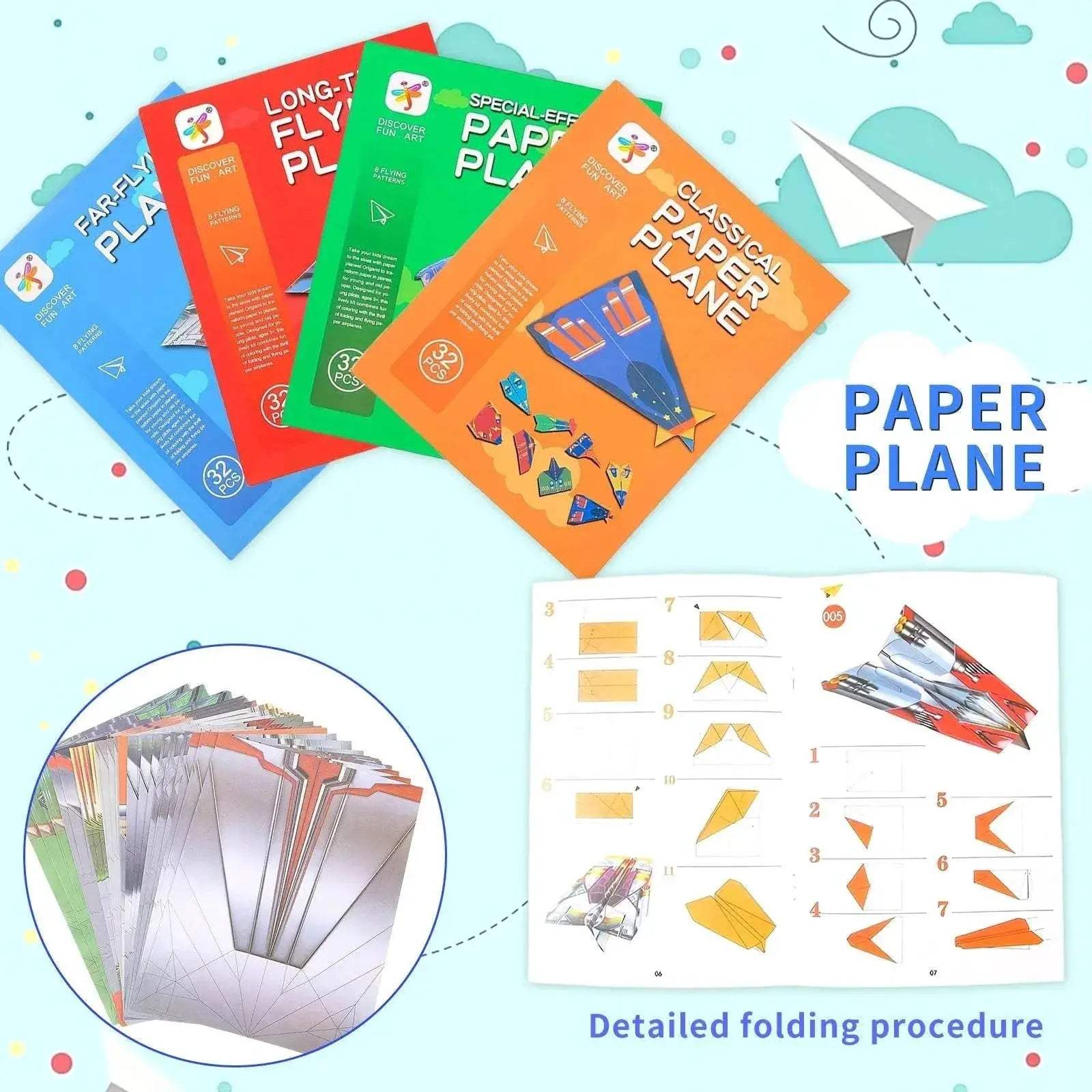 Educational Origami Belt Tutorial for Children with Fun Three-Dimensional Paper Airplanes for Ages 2 to 5 - ToylandEU