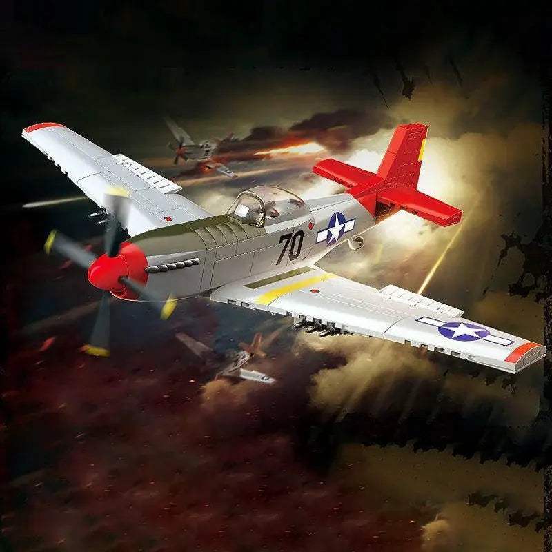 Educational P 51D Mustang Military Building Blocks Set - ToylandEU
