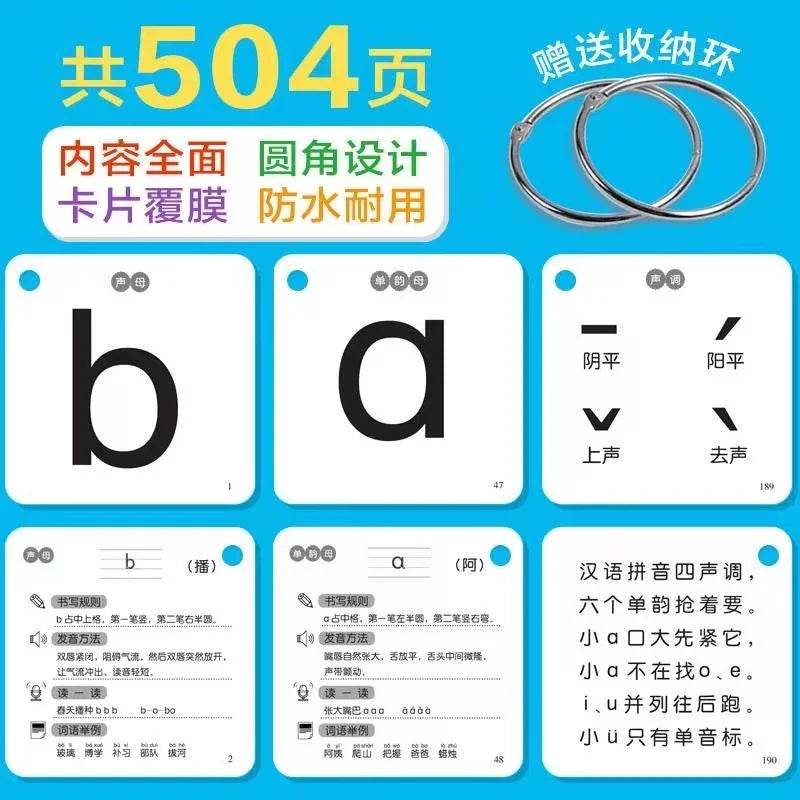 Educational Pinyin Flash Cards 252Pcs Set For Kids Learning - ToylandEU
