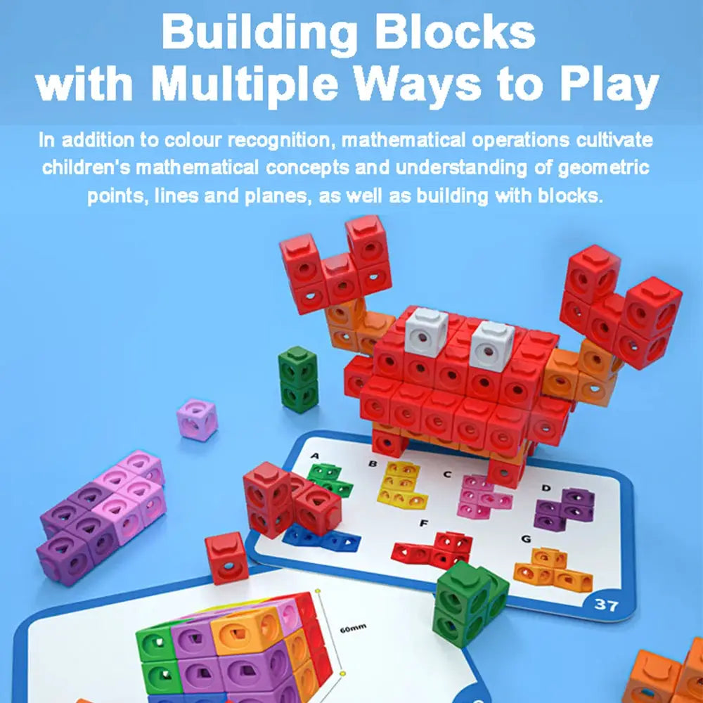 Educational Puzzle Building Blocks Set for Arithmetic and Logic Skills - ToylandEU
