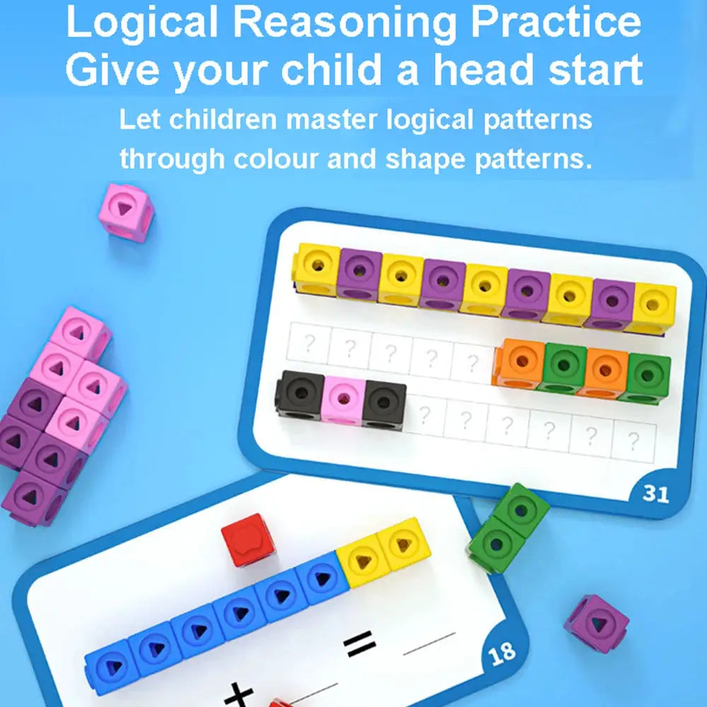 Educational Puzzle Building Blocks Set for Arithmetic and Logic Skills - ToylandEU