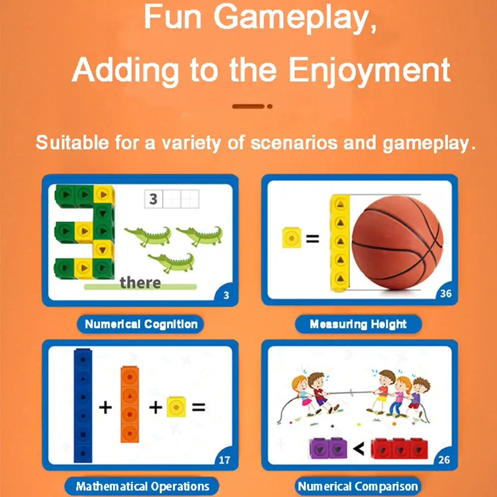 Educational Puzzle Building Blocks Set for Arithmetic and Logic Skills - ToylandEU