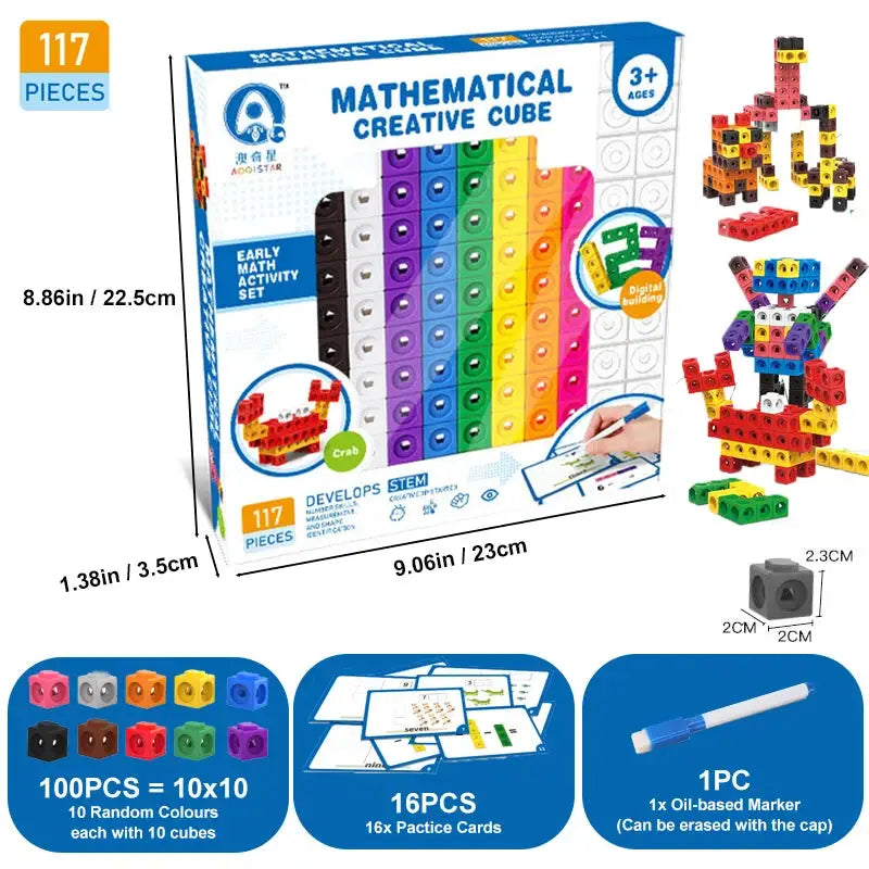Educational Puzzle Building Blocks Set for Arithmetic and Logic Skills - ToylandEU