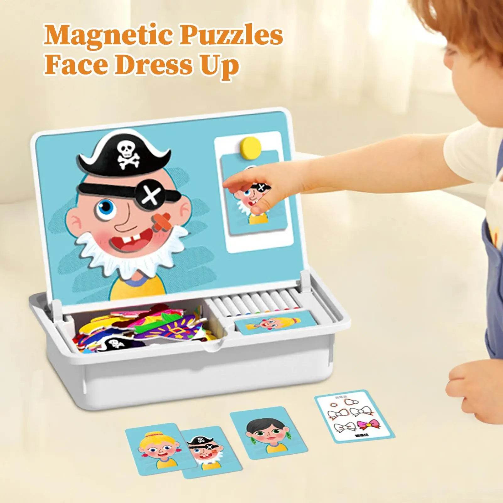 Educational Puzzles Magnetic Face Dress Up For Toddlers - ToylandEU