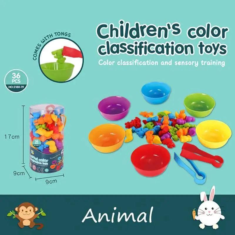  Educational Rainbow Counting Bear and Dinosaur Matching Game Toy -  -  ToylandEU™