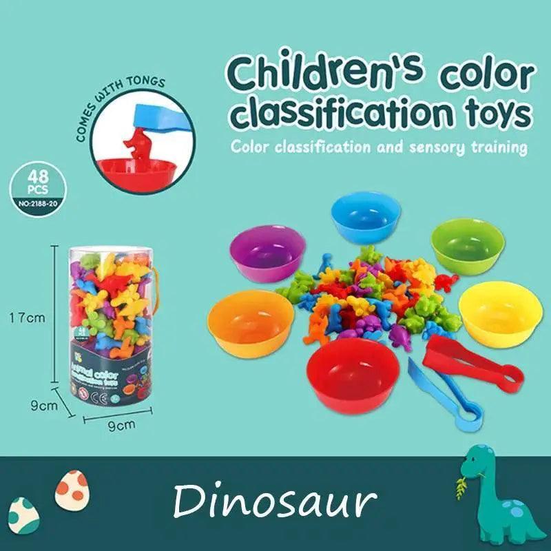  Educational Rainbow Counting Bear and Dinosaur Matching Game Toy -  -  ToylandEU™