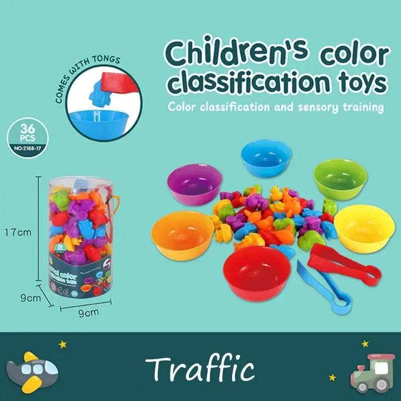  Educational Rainbow Counting Bear and Dinosaur Matching Game Toy -  -  ToylandEU™