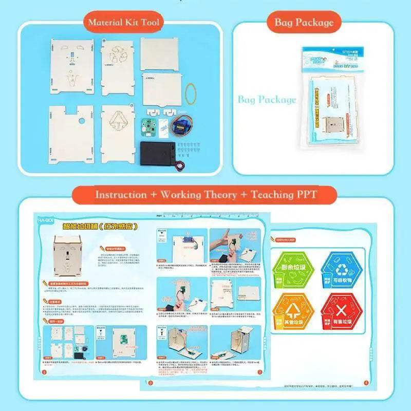 Educational STEM Kit For Kids Automatic Dustbin Home School - ToylandEU
