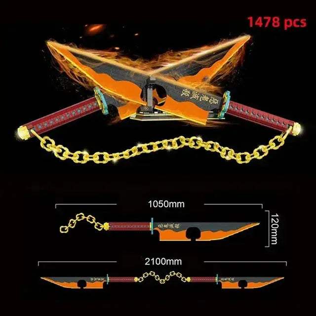 Educational Samurai Sword Building Blocks Kit For Anime Fans - ToylandEU