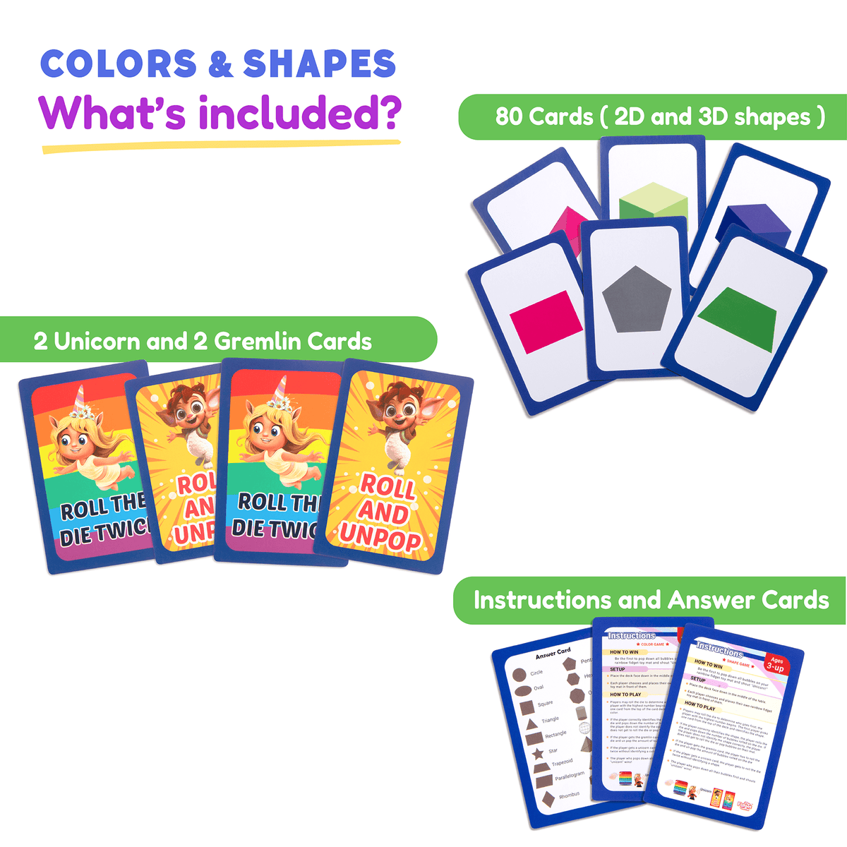 Educational Shape Cards | Identifies 17 Objects | Teaches Colors | Ages 3 To 8