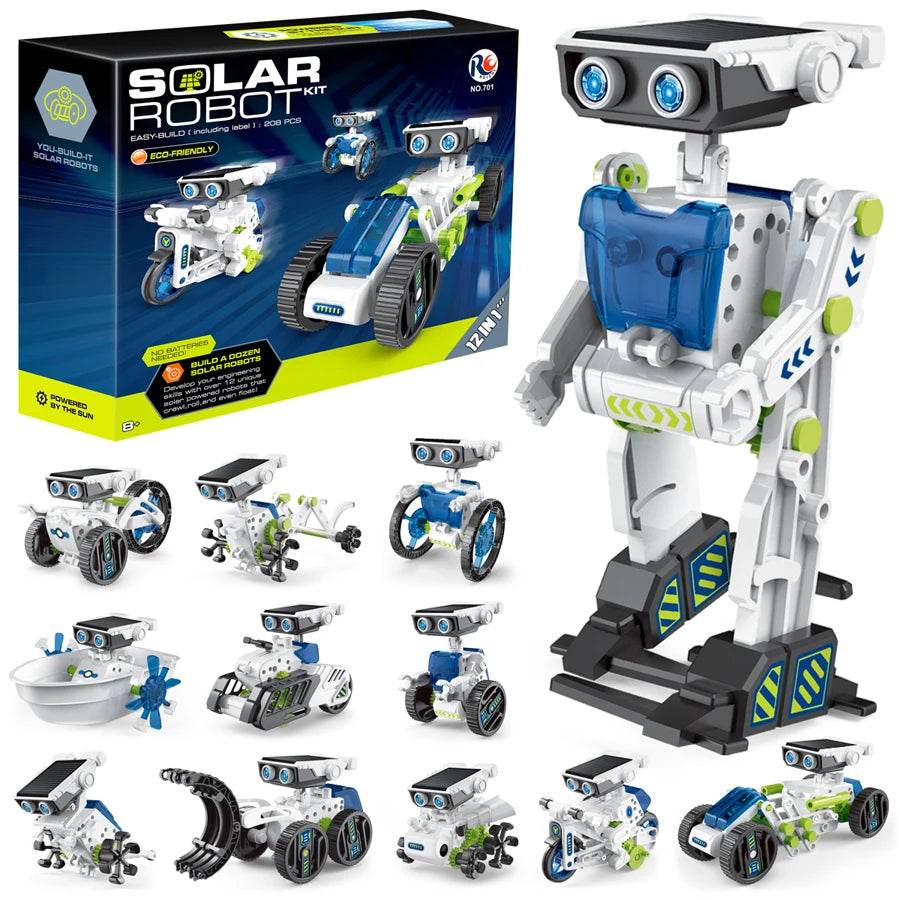 Educational Solar Robot Kit 12 In 1 For Young Builders - ToylandEU