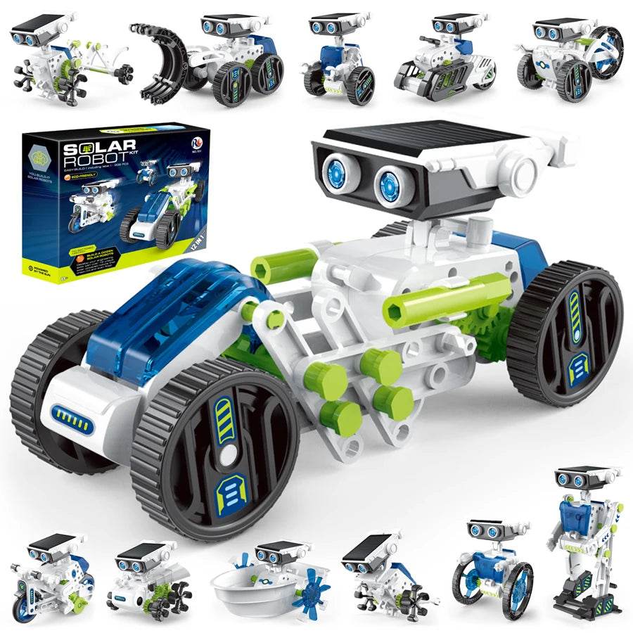 Educational Solar Robot Kit 12 In 1 For Young Builders - ToylandEU