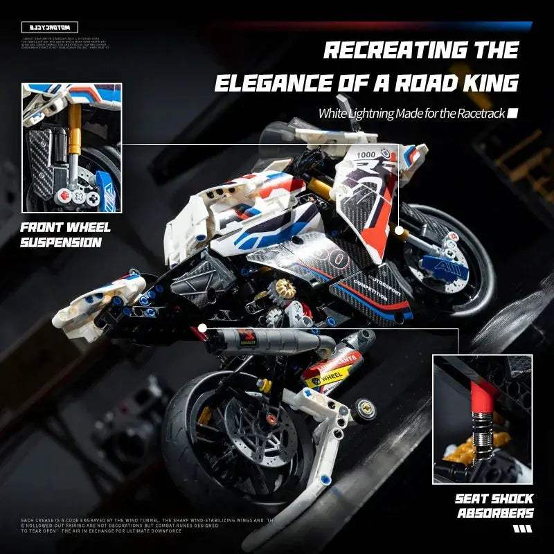 Educational Technical Racing Motorcycle Building Blocks Set For Kids - ToylandEU