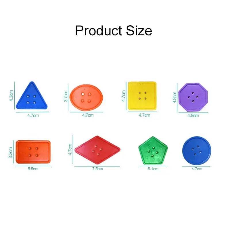 Educational Threading Geometry Blocks For Kids Brain Training - ToylandEU