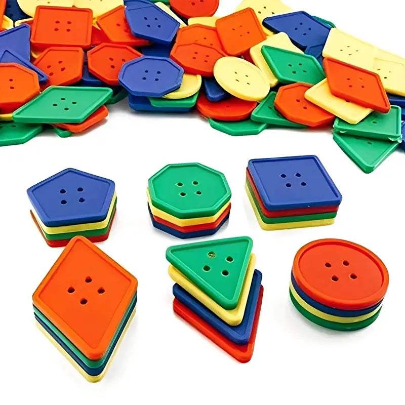 Educational Threading Geometry Blocks For Kids Brain Training - ToylandEU
