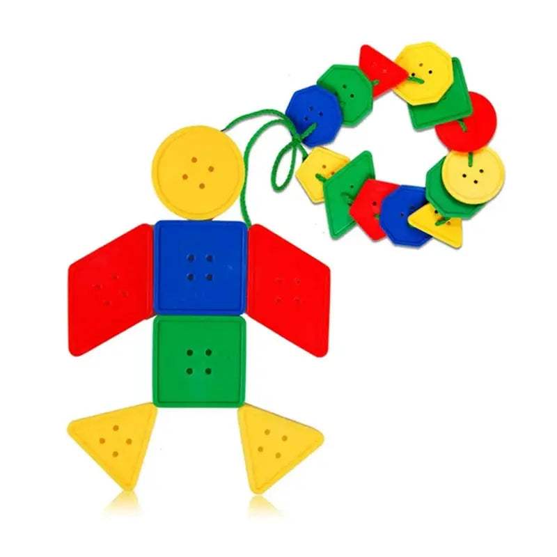 Educational Threading Geometry Blocks For Kids Brain Training - ToylandEU