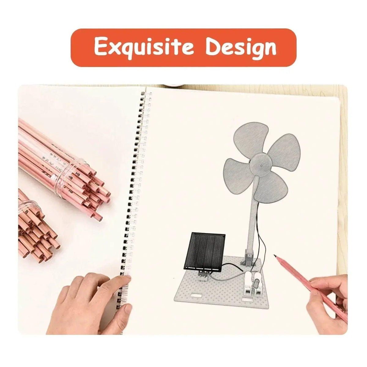  2 in 1 Solar and Wind Energy Powered Fan Model DIY Kit for Children Education Gift -  ToylandEU™