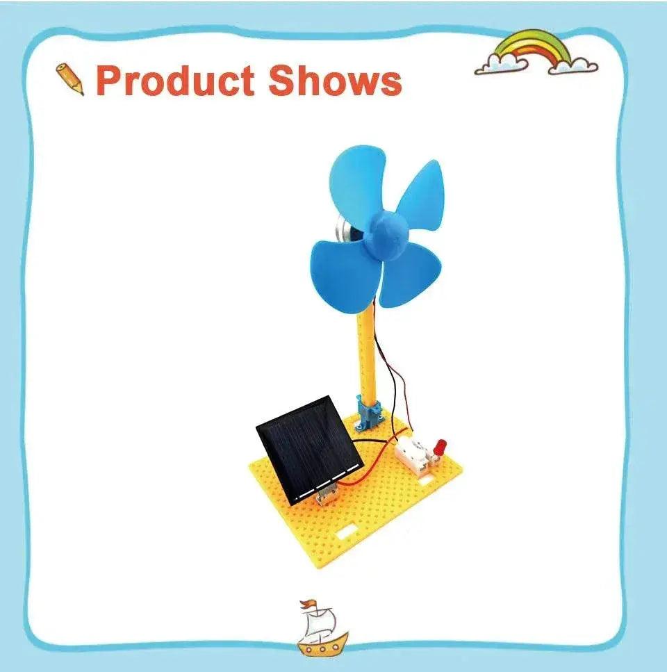  2 in 1 Solar and Wind Energy Powered Fan Model DIY Kit for Children Education Gift -  ToylandEU™