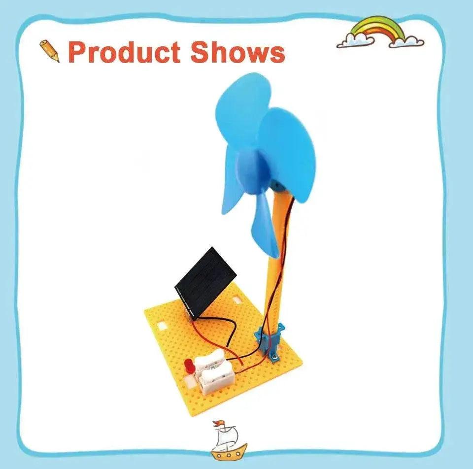  2 in 1 Solar and Wind Energy Powered Fan Model DIY Kit for Children Education Gift -  ToylandEU™