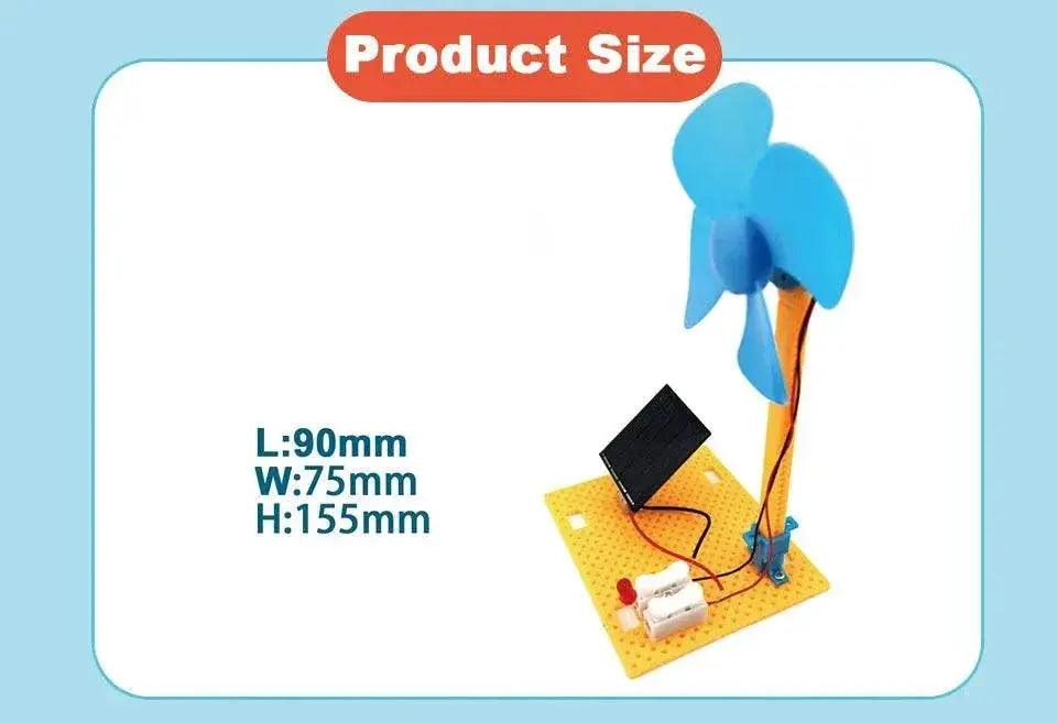  2 in 1 Solar and Wind Energy Powered Fan Model DIY Kit for Children Education Gift -  ToylandEU™