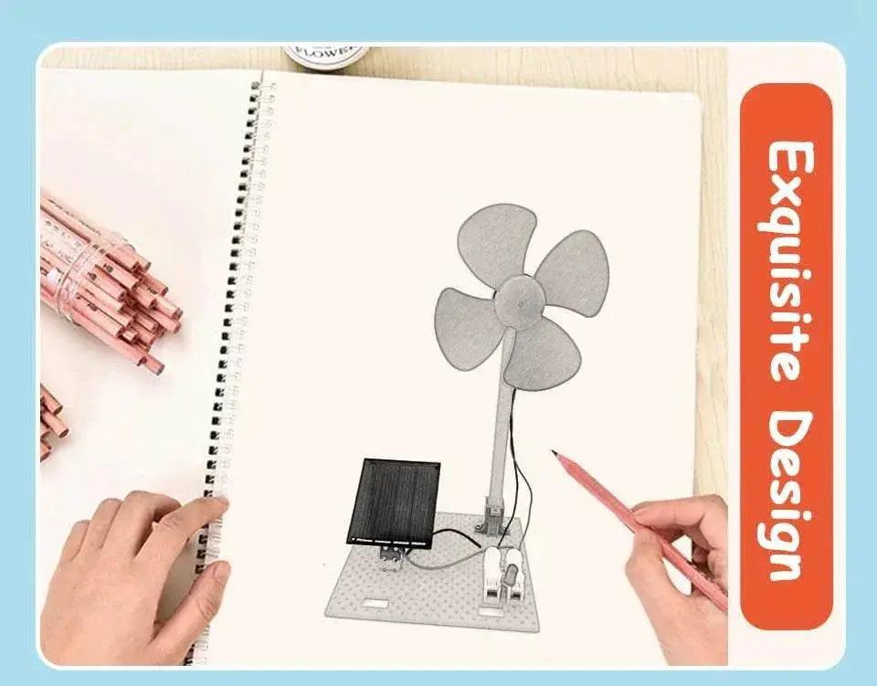  2 in 1 Solar and Wind Energy Powered Fan Model DIY Kit for Children Education Gift -  ToylandEU™