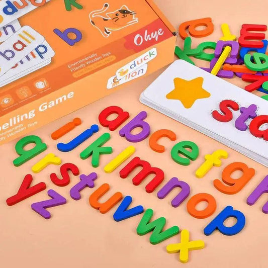  Wooden 26 Alphabet Letter Learning Cards Set for Kids -  ToylandEU™
