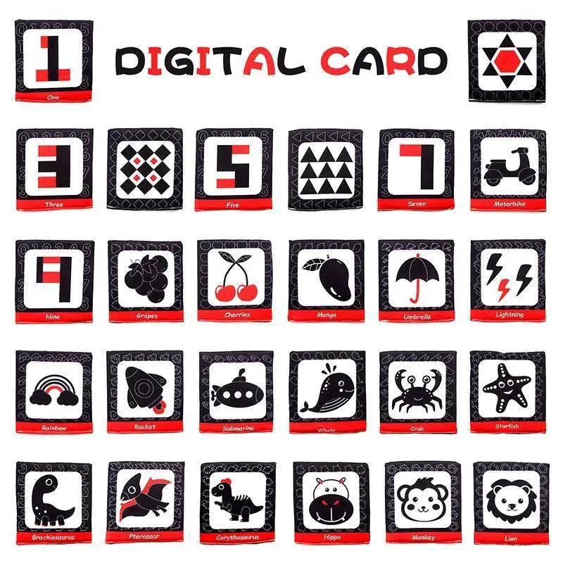  26pcs/set Baby Cloth Book Soft FlashCards with Cloth Storage Bag Graphic Alphabet Digital Cognition Toys -  ToylandEU™