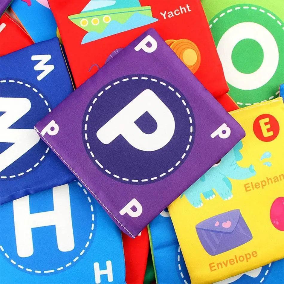  26pcs/set Baby Cloth Book Soft FlashCards with Cloth Storage Bag Graphic Alphabet Digital Cognition Toys -  ToylandEU™