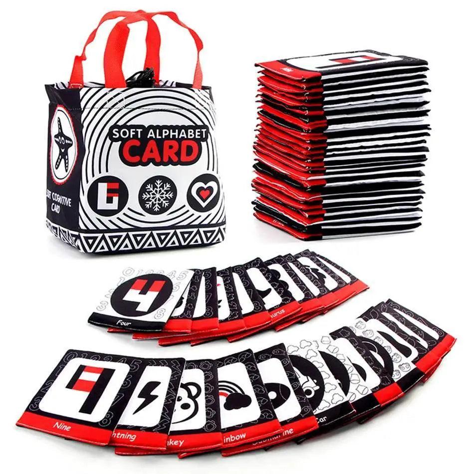 26pcs/set Baby Cloth Book Soft FlashCards with Cloth Storage Bag Graphic Alphabet Digital Cognition Toys -  ToylandEU™
