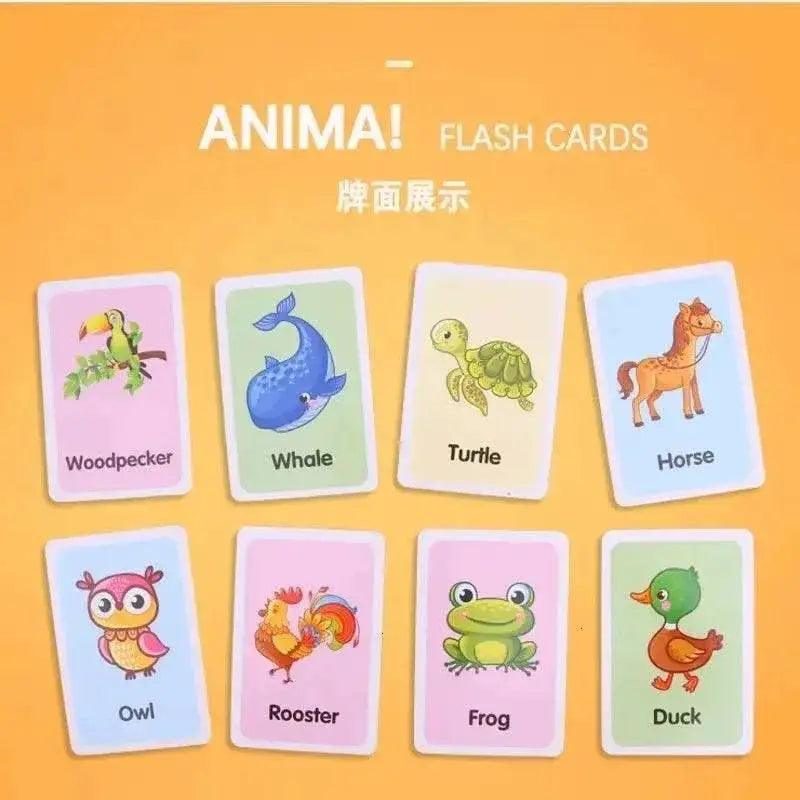  36 Pieces Children Cognition Cards Body Parts Animals Fruits Double Sided Flashcards Montessori -  ToylandEU™