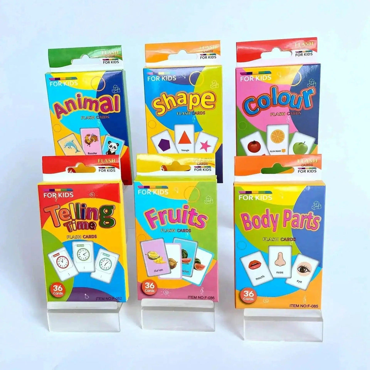 36 Pieces Children Cognition Cards Body Parts Animals Fruits Double Sided Flashcards Montessori -  ToylandEU™