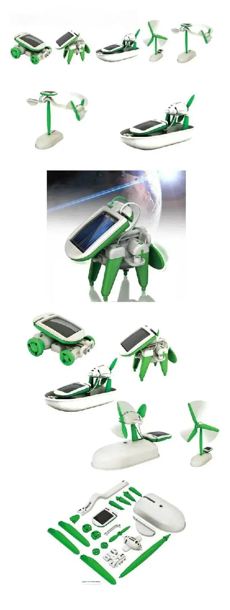  6-In-1 Solar Power Robot Kit Assembling Ship Fan Windmill Car Toys Educational Gadgets -  ToylandEU™