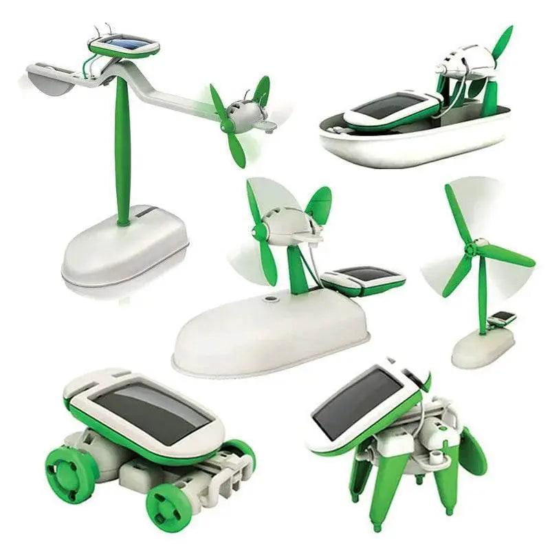  6-In-1 Solar Power Robot Kit Assembling Ship Fan Windmill Car Toys Educational Gadgets -  ToylandEU™