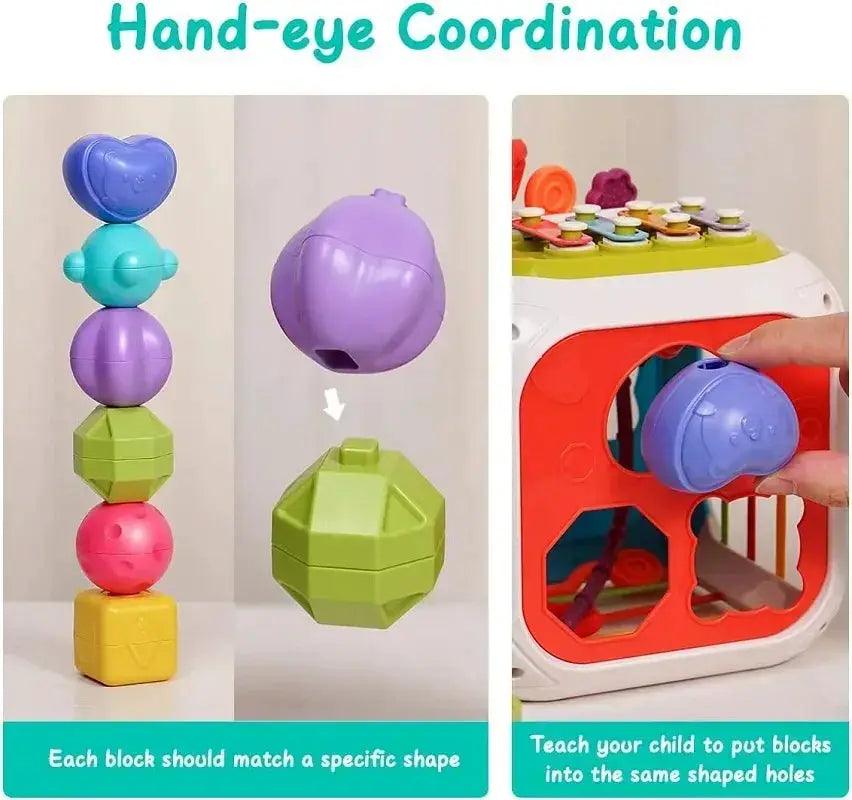  Montessori 7 In 1 Baby Toys Educational Shape Sorter -  ToylandEU™