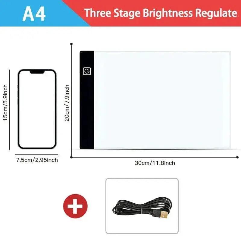  A4 A5 Level Three-level Dimming LED Drawing Copy Board Creative Children's Toys Educational Gift -  ToylandEU™