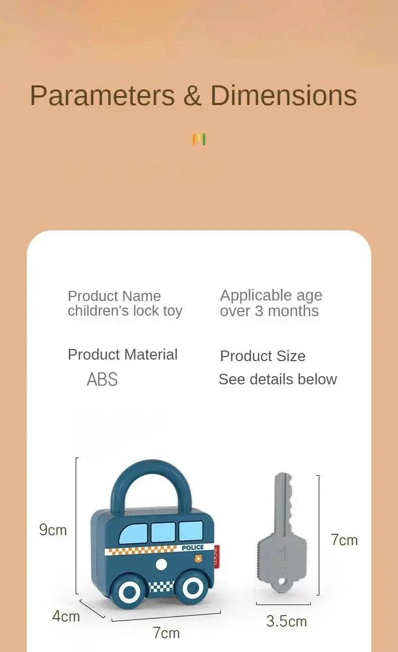  Montessori Alphabet Lock Key Matching Toy For Toddlers Number Matching Educational Word Recognition -  ToylandEU™