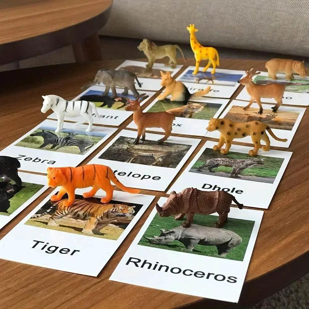  Montessori Animal Matching Card Set for Toddlers Ages 1 to 6 Language Learning Educational Toy -  ToylandEU™