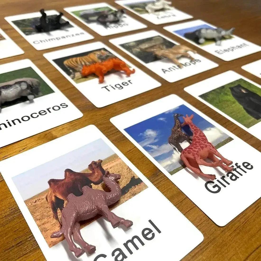  Montessori Animal Matching Card Set for Toddlers Ages 1 to 6 Language Learning Educational Toy -  ToylandEU™
