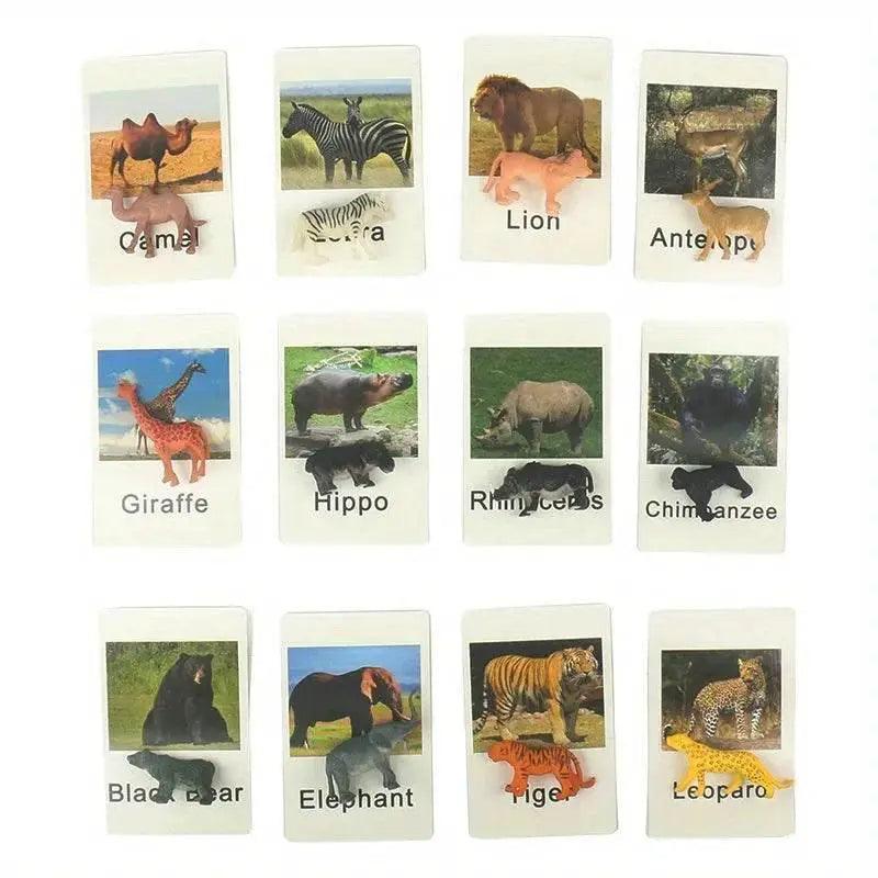  Montessori Animal Matching Card Set for Toddlers Ages 1 to 6 Language Learning Educational Toy -  ToylandEU™
