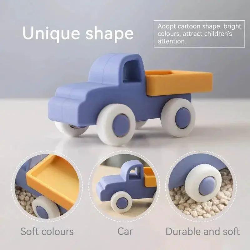  BPA Free Silicone Car Ambulance Teether Toy For Toddlers With Wooden Cartoon Bus Montessori Educational Toy -  ToylandEU™