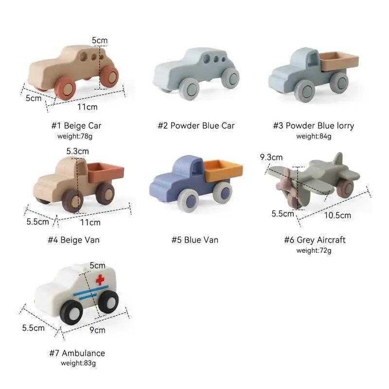  BPA Free Silicone Car Ambulance Teether Toy For Toddlers With Wooden Cartoon Bus Montessori Educational Toy -  ToylandEU™