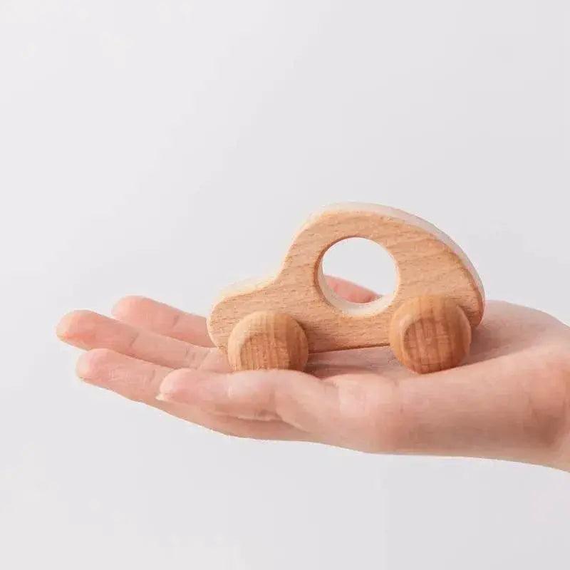  BPA Free Silicone Car Ambulance Teether Toy For Toddlers With Wooden Cartoon Bus Montessori Educational Toy -  ToylandEU™