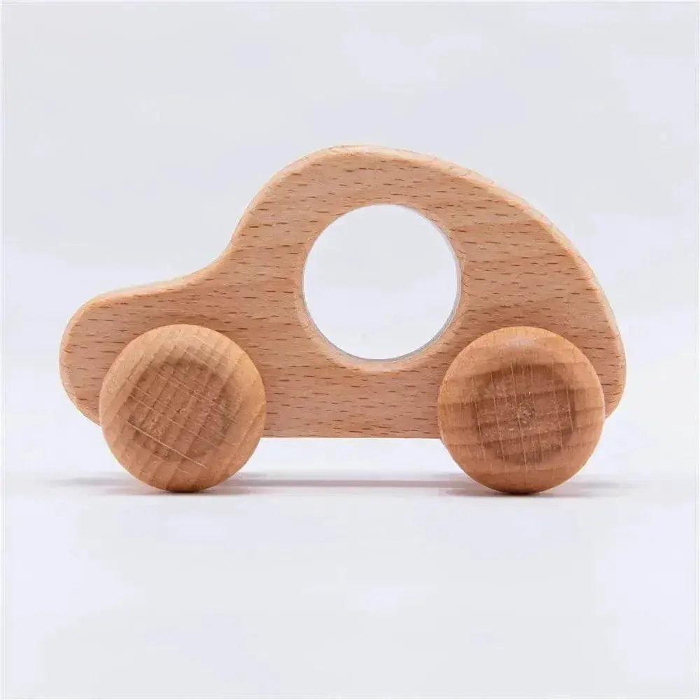  BPA Free Silicone Car Ambulance Teether Toy For Toddlers With Wooden Cartoon Bus Montessori Educational Toy -  ToylandEU™
