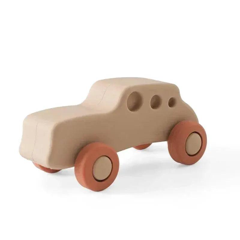  BPA Free Silicone Car Ambulance Teether Toy For Toddlers With Wooden Cartoon Bus Montessori Educational Toy -  ToylandEU™