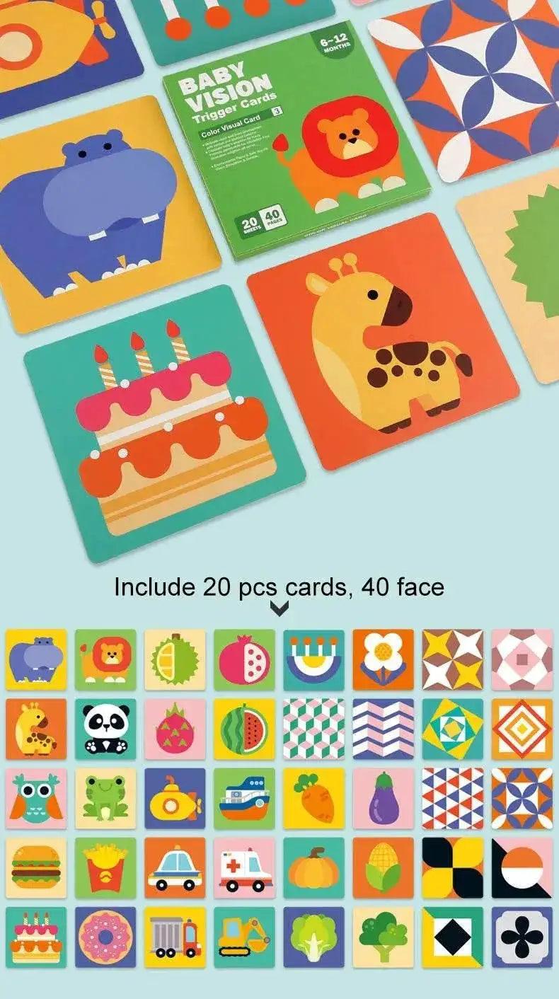  Baby Montessori Black And White Flash Cards High Contrast Visual Stimulation For Newborns Early Education -  ToylandEU™
