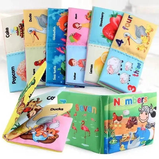  Baby Cloth Books Enlightenment Educational Toys Kids Fruits Animals Numbers Food Cognitive Book for Toddlers -  ToylandEU™